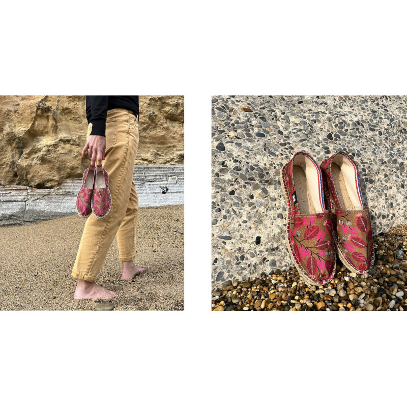 AUDACIEUSES Marron Rose, Espadrilles Art Of Soule