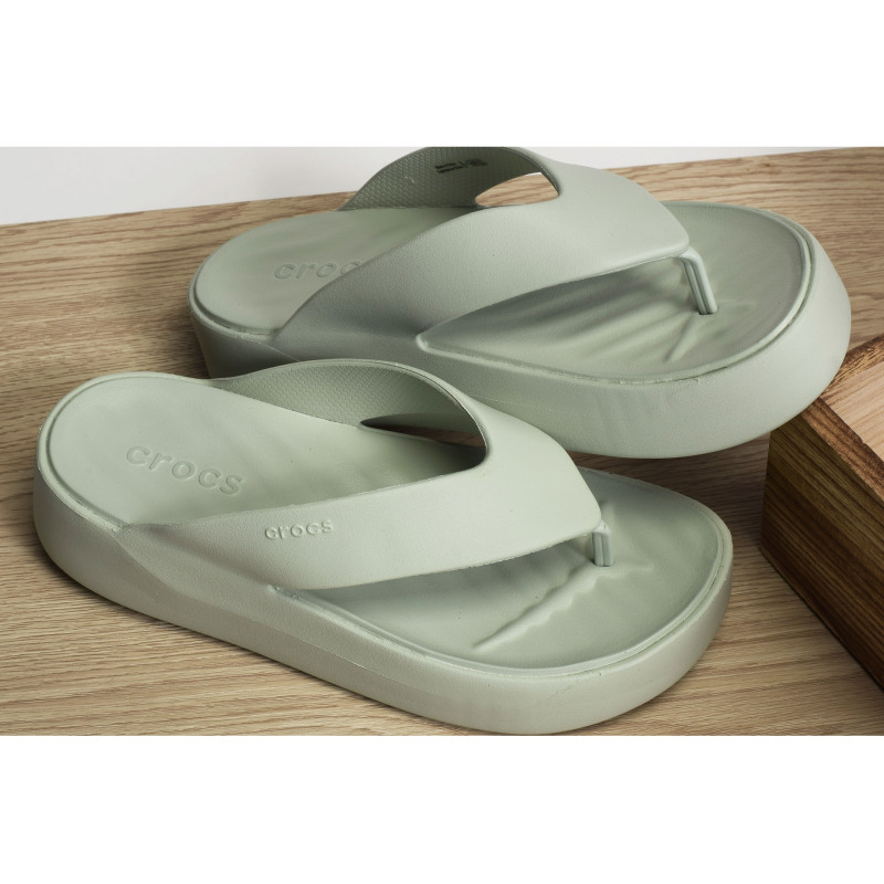 GETAWAY PLATFORM FLIP Vert Clair, Tongs Crocs