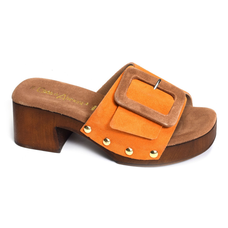 CARAMANY Orange, Mules Coco & Abricot