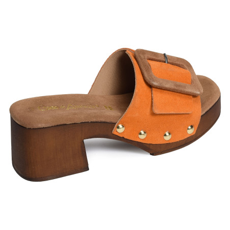 CARAMANY Orange, Mules Coco & Abricot