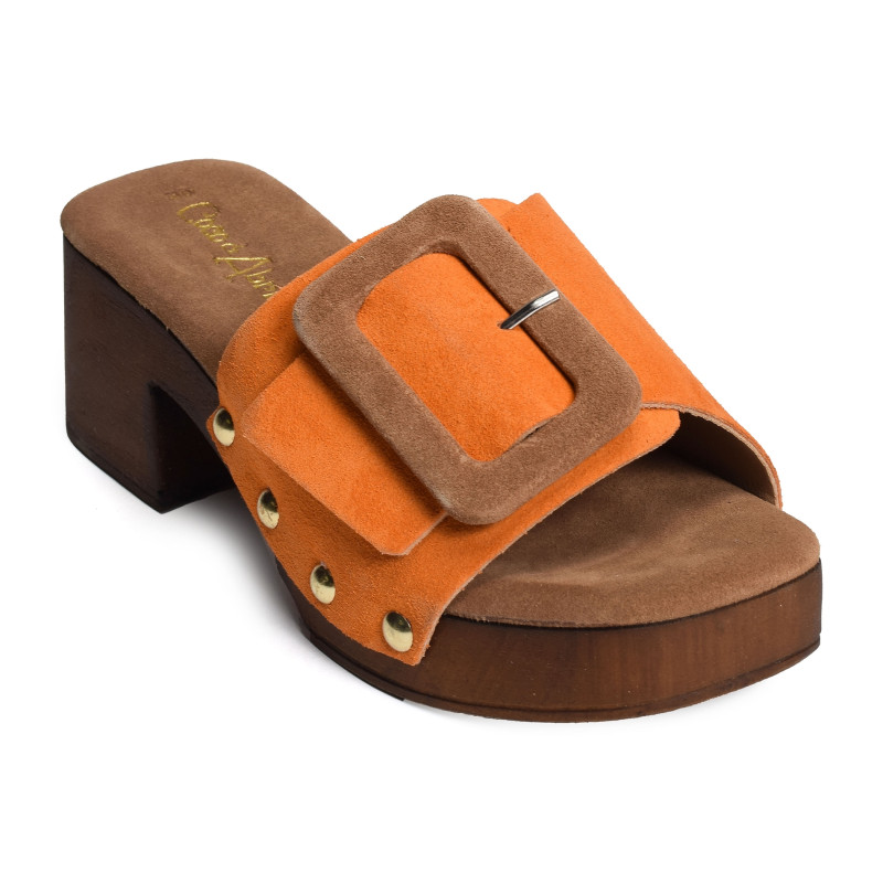 CARAMANY Orange, Mules Coco & Abricot