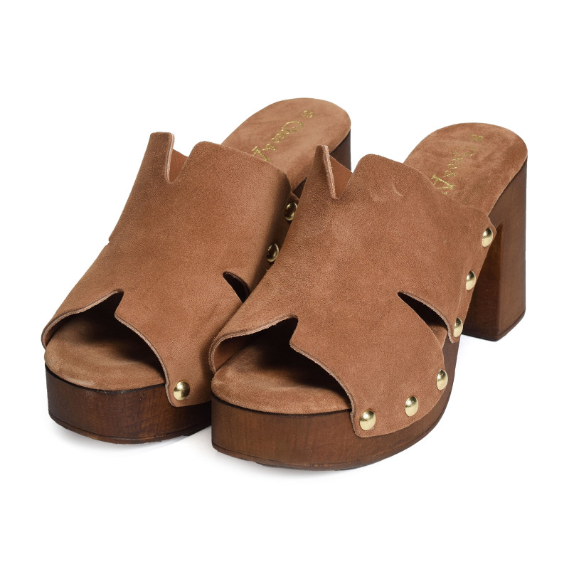 CARANTILLY Camel, Mules Coco & Abricot