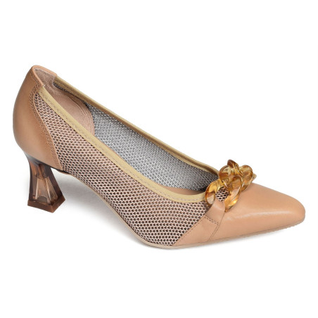 DALIA 232742 Beige, Escarpins à bout pointu Hispanitas