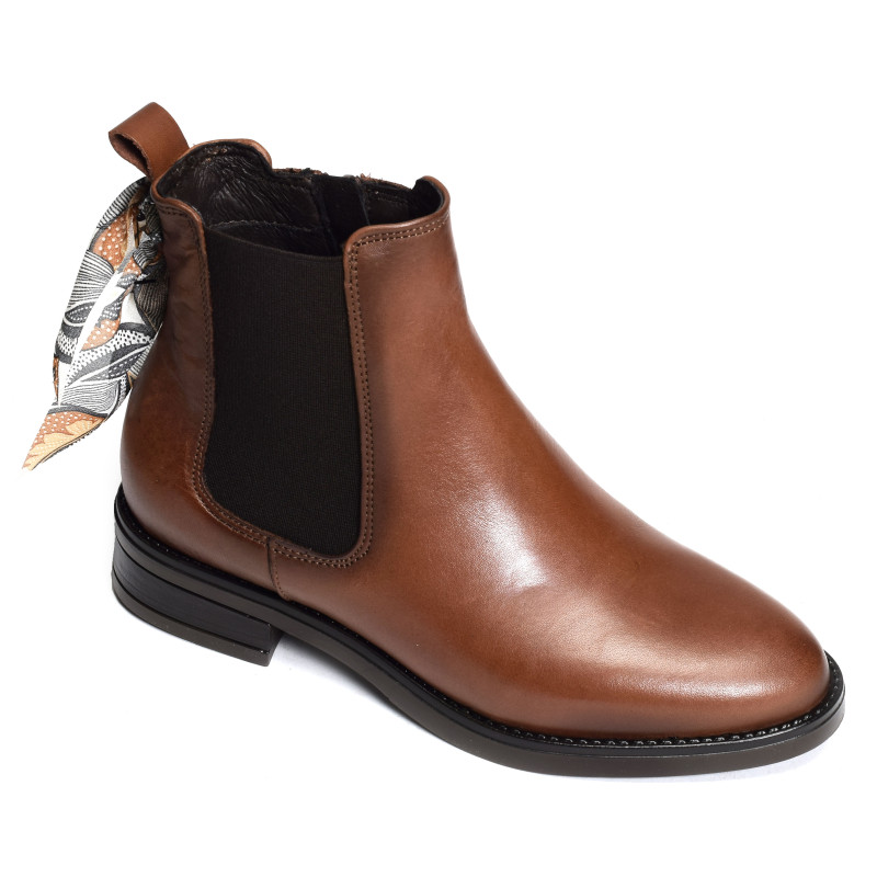 VANDA ZIP Camel, Chelsea boots Goodstep