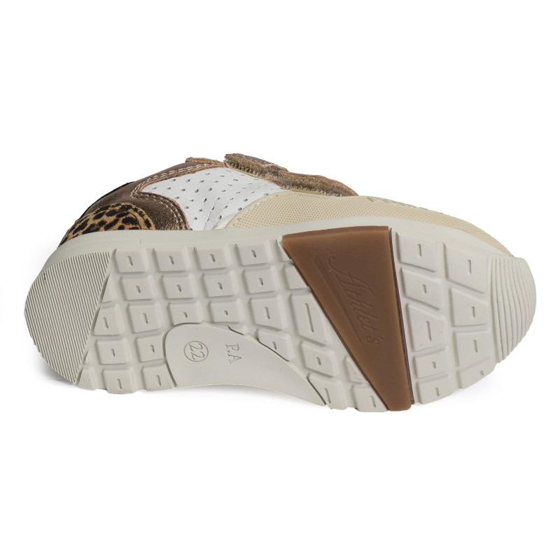 POUSS BUMP PERFO Blanc Bronze, Baskets running Pom d'Api