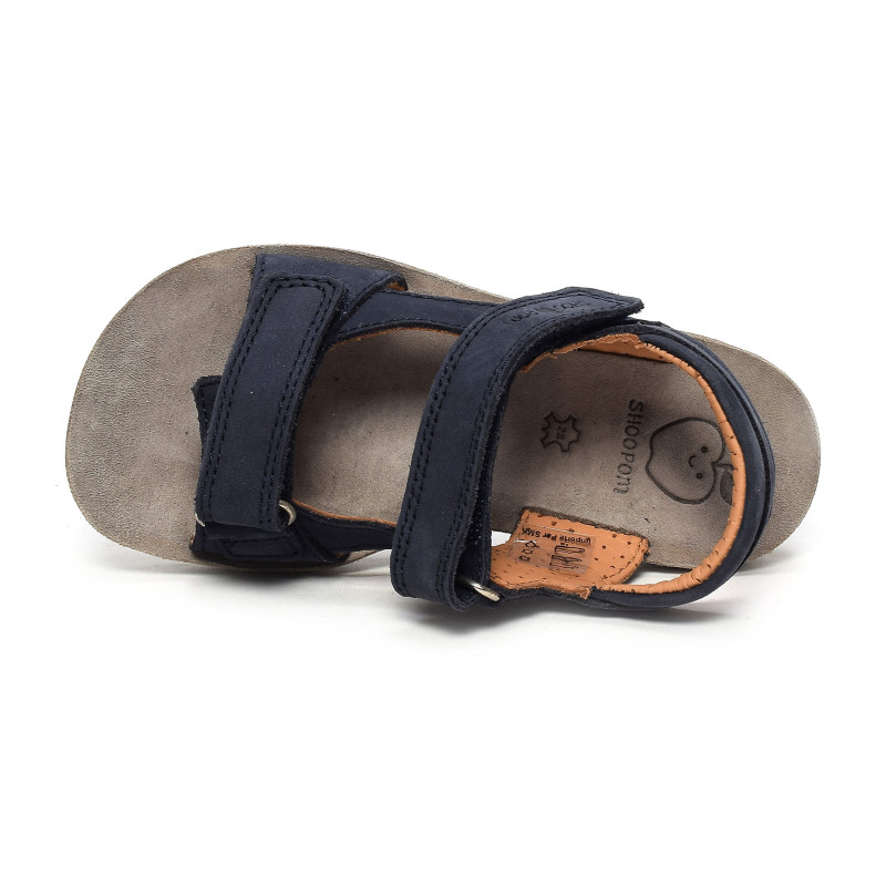 GOA BOY SCRATCH NUBUCK Marine, Sandales plates & Nu-Pieds Shoopom