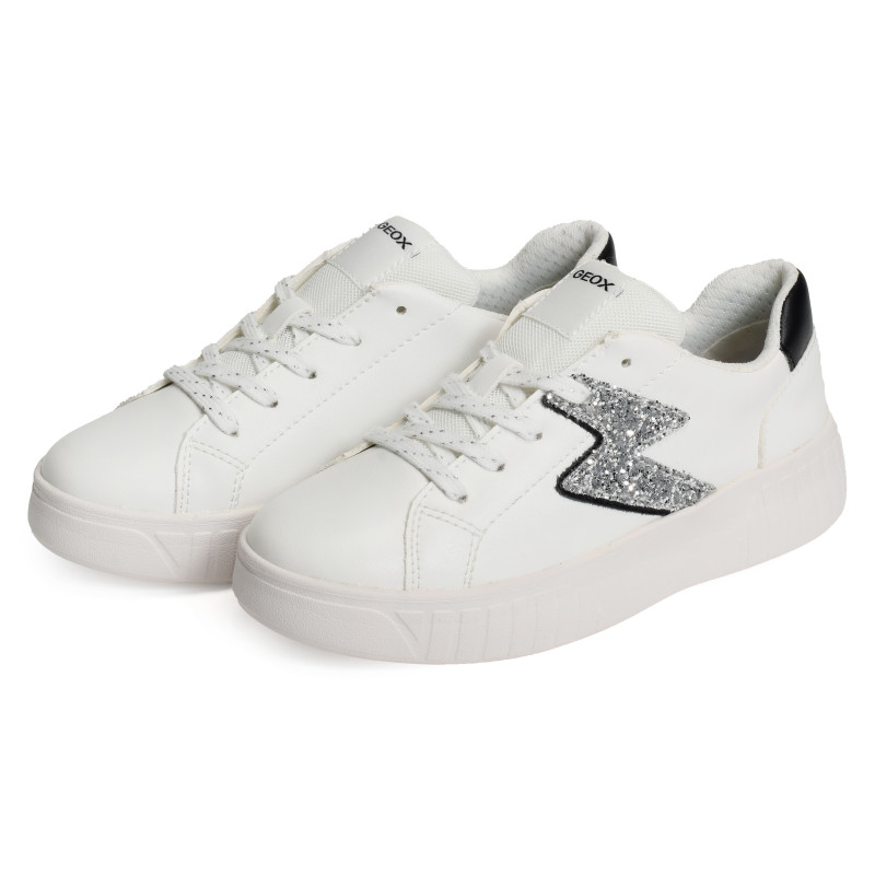 J MIKIROSHI A Blanc Argent, Sneakers basses Geox