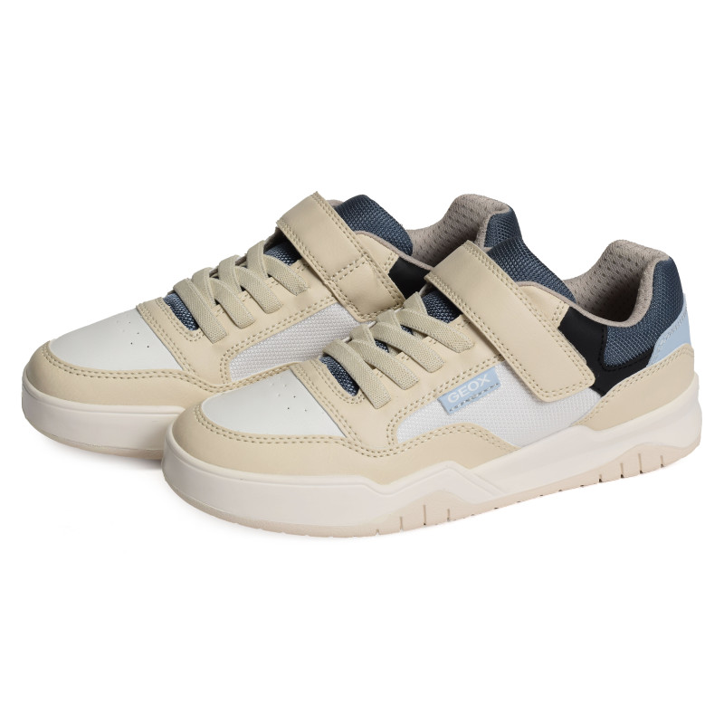 J PERTH BE Beige Blanc, Sneakers basses Geox