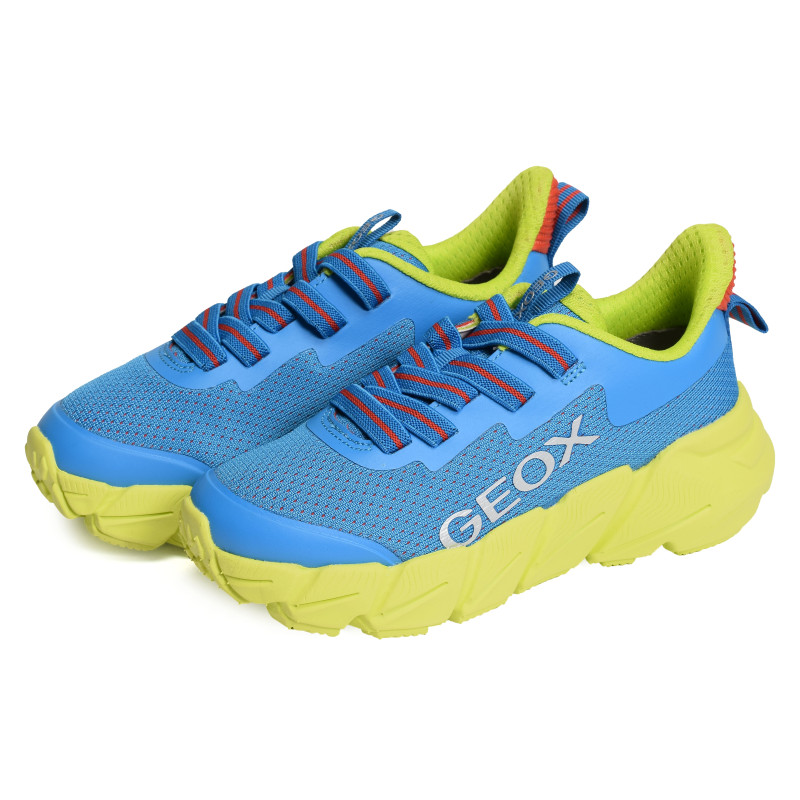 J FLEXYPER FAST A Bleu Vert, Baskets running Geox