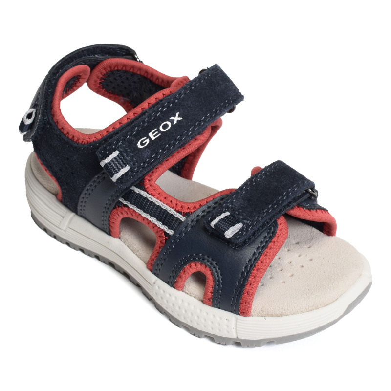 J SANDAL ALBEN BA Marine Rouge, Sandales plates & Nu-Pieds Geox