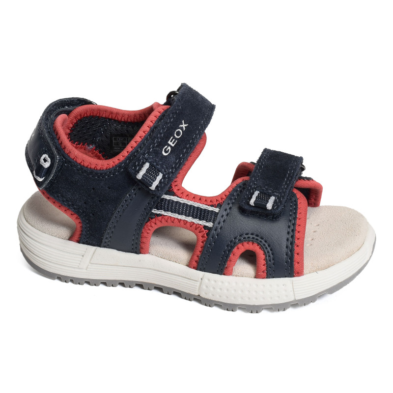 J SANDAL ALBEN BA Marine Rouge, Sandales plates & Nu-Pieds Geox