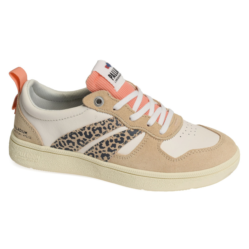 PALLACUP FLAME LTH Beige Léopard, Sneakers basses Palladium