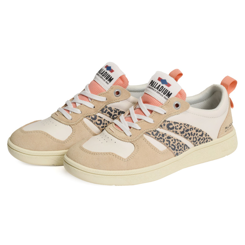 PALLACUP FLAME LTH Beige Léopard, Sneakers basses Palladium