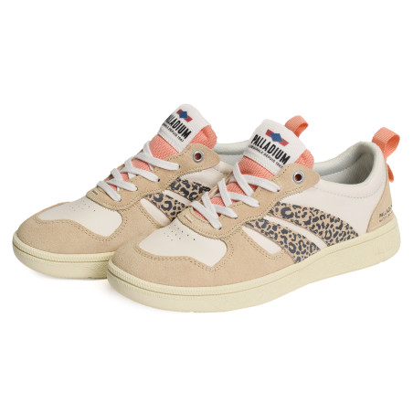 PALLACUP FLAME LTH Beige Léopard, Sneakers basses Palladium