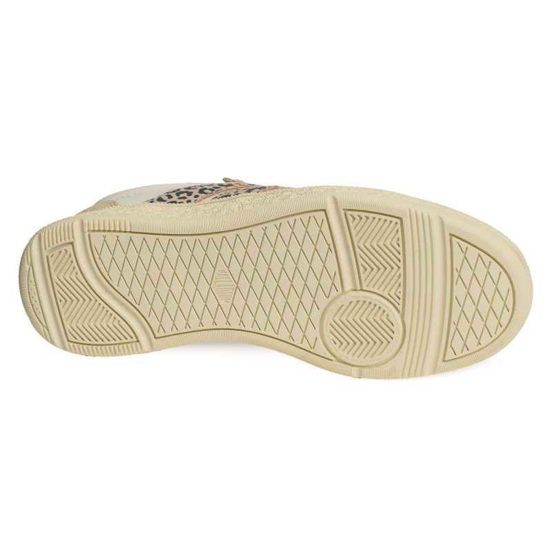 PALLACUP FLAME LTH Beige Léopard, Sneakers basses Palladium