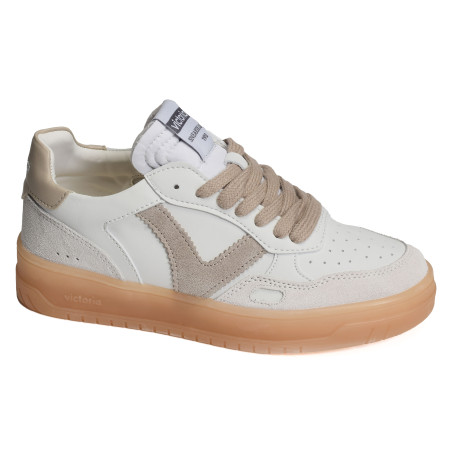 1257129 Blanc Beige, Sneakers basses Victoria