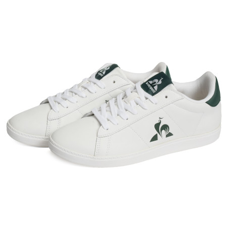 COURTSET Blanc Vert, Sneakers basses Le Coq Sportif