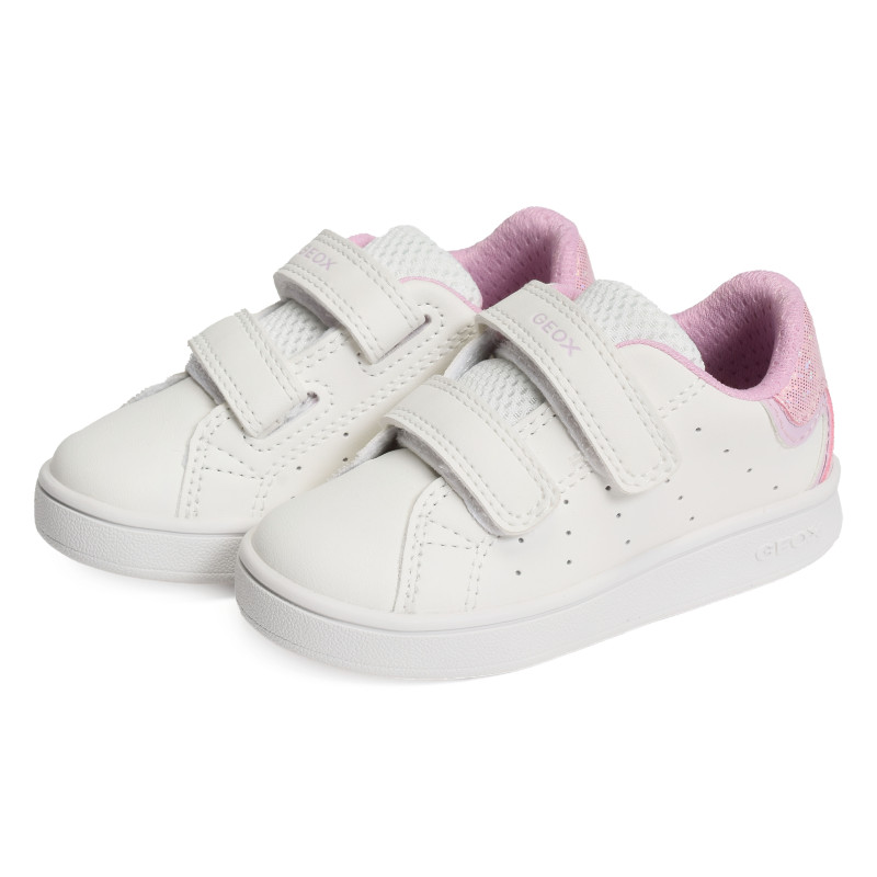 B ECLYPER GIRL A Rose Blanc, Sneakers basses Geox