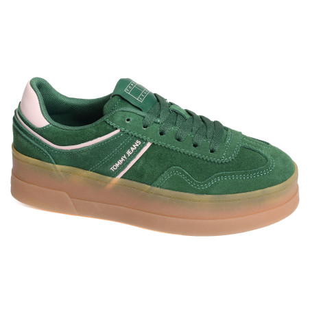 THE GREENWICH FLATFORM SUEDE 2734 Vert Rose, Sneakers basses Tommy Hilfiger