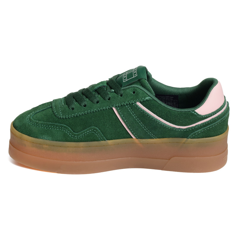 THE GREENWICH FLATFORM SUEDE 2734 Vert Rose, Sneakers basses Tommy Hilfiger