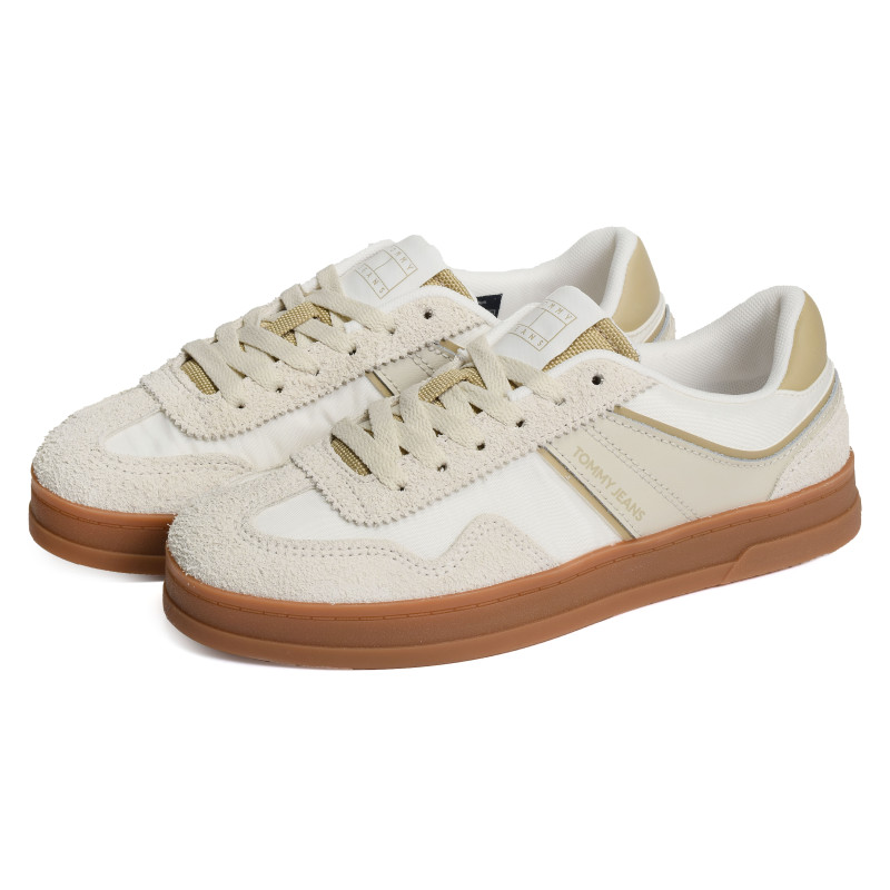 THE GREENWICH MIX MEDIA 2730 Beige Blanc, Sneakers basses Tommy Hilfiger