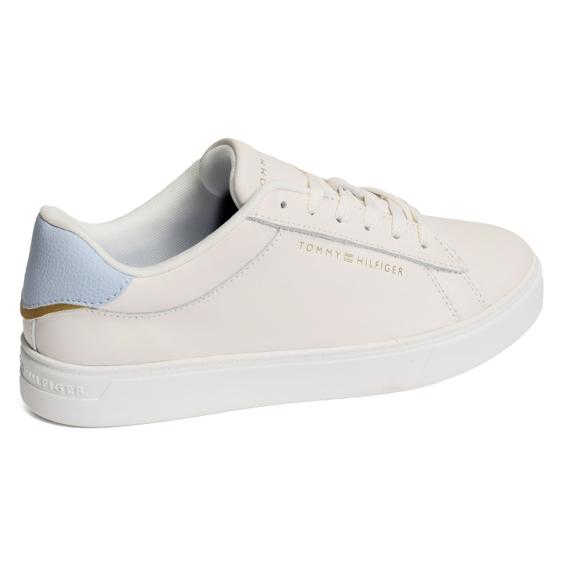 ESSENTIAL COURT SNEAKER 8320 Blanc Bleu, Sneakers basses Tommy Hilfiger