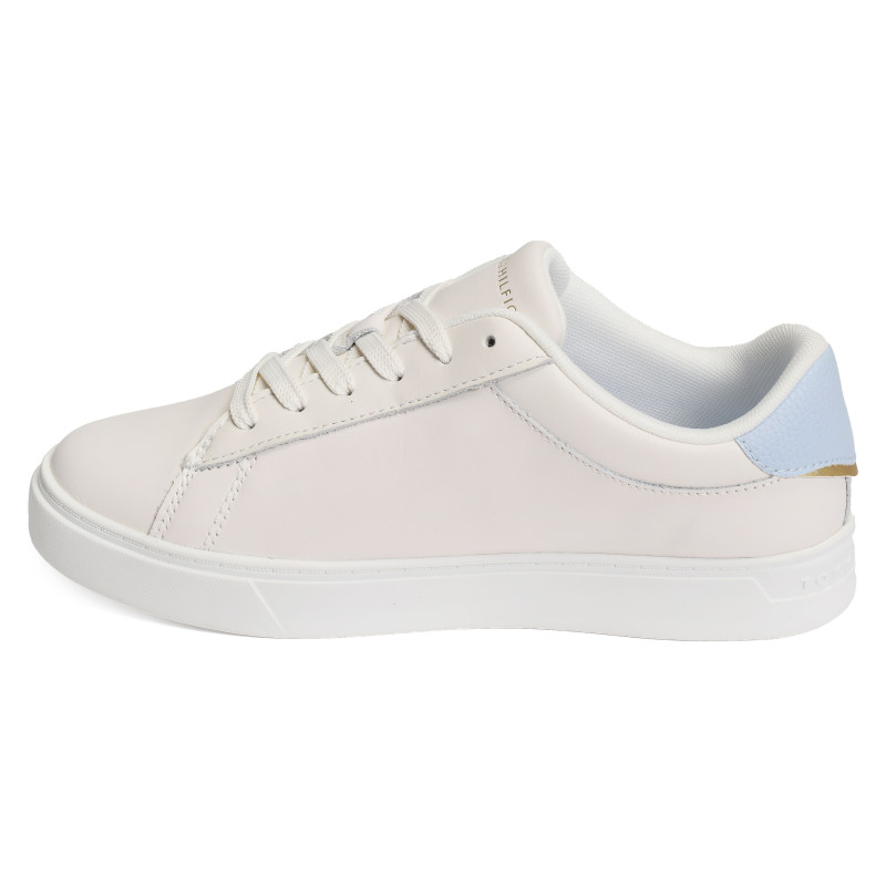 ESSENTIAL COURT SNEAKER 8320 Blanc Bleu, Sneakers basses Tommy Hilfiger