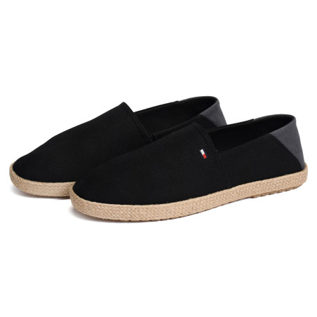 TH ESPADRILLE CORE TEXTILE 5353 Noir, Espadrilles Tommy Hilfiger