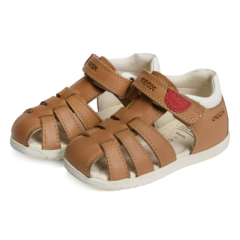 B SANDAL MACCHIA BA Cognac, Sandales plates & Nu-Pieds Geox