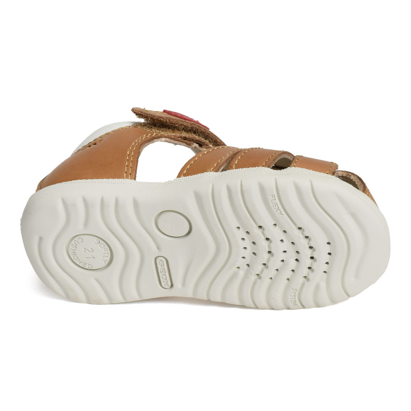 B SANDAL MACCHIA BA Cognac, Sandales plates & Nu-Pieds Geox