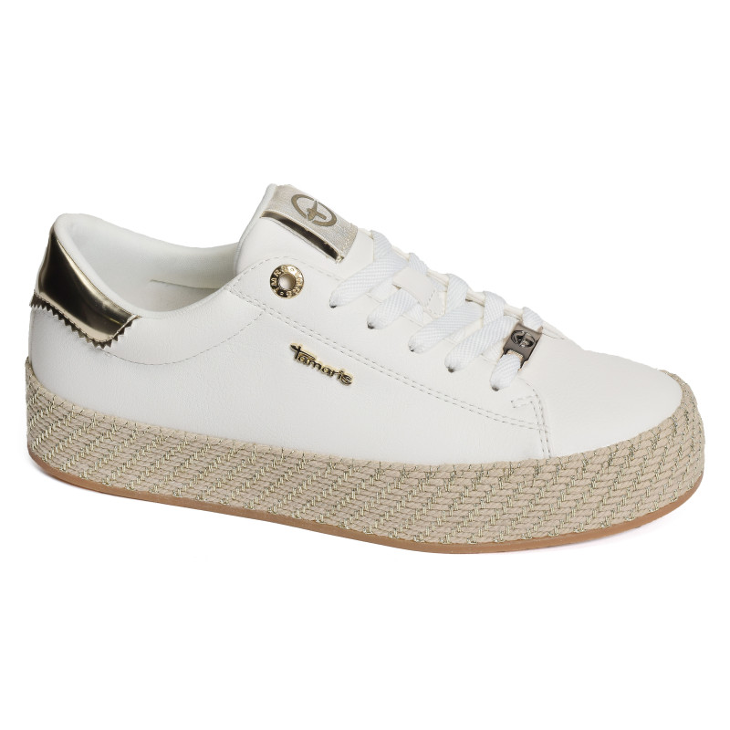 23713 Blanc Or, Sneakers basses Tamaris