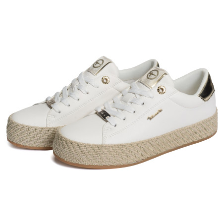 23713 Blanc Or, Sneakers basses Tamaris