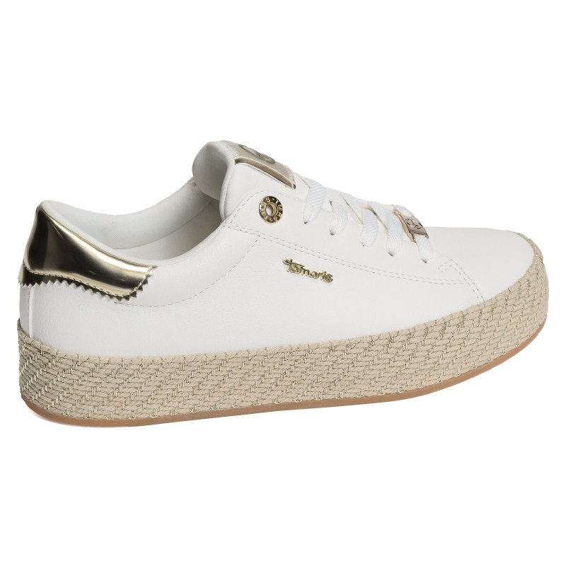 23713 Blanc Or, Sneakers basses Tamaris