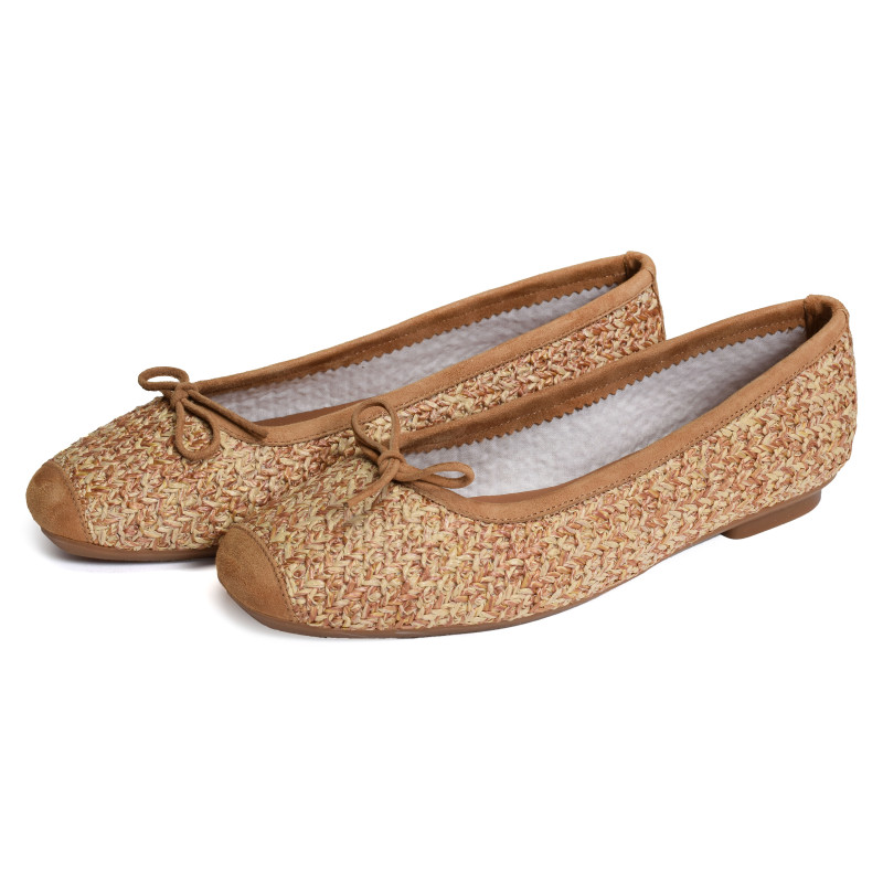 HARMONY PAILLE Camel, Ballerines Reqins