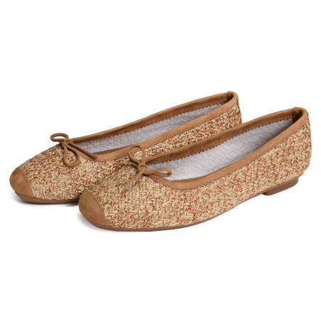 HARMONY PAILLE Camel, Ballerines Reqins