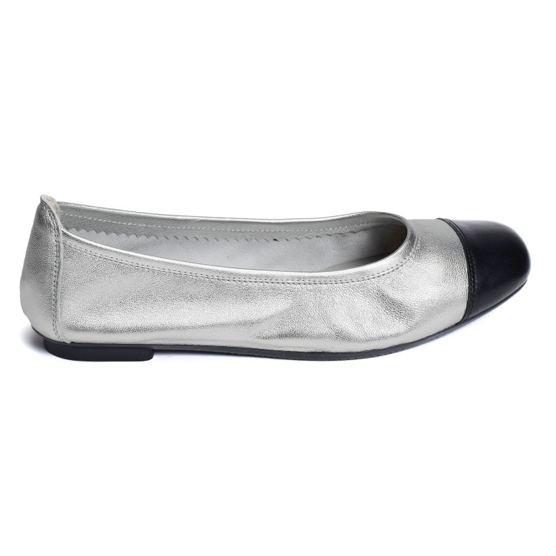 HALCINE Noir Argent, Ballerines Reqins