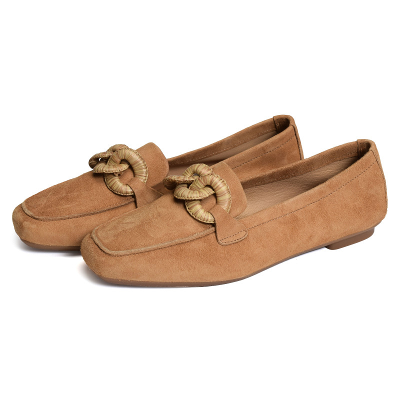 HAMAYA Camel, Mocassins Reqins