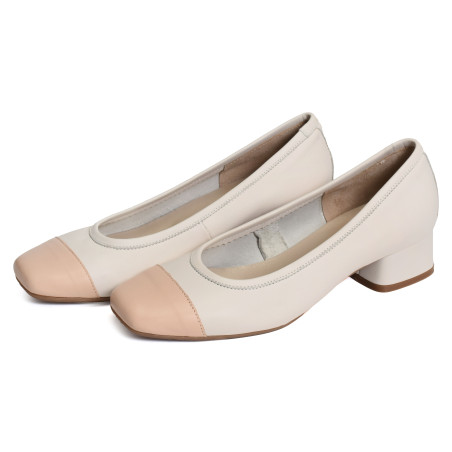 KANA Blanc Beige, Ballerines Reqins