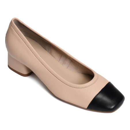 KANA Beige Noir, Ballerines Reqins