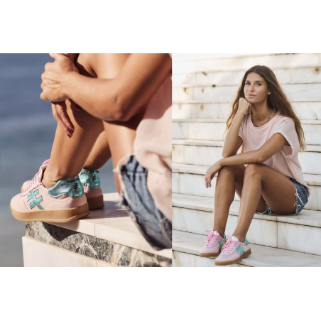 ICONIC 2 A032 Rose Vert, Sneakers basses Another Trend