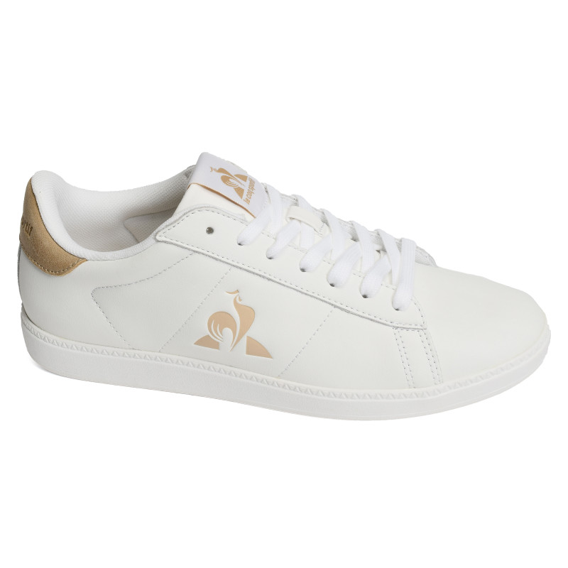 COURTSET Blanc Camel, Sneakers basses Le Coq Sportif