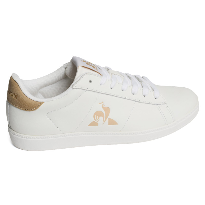 COURTSET Blanc Camel, Sneakers basses Le Coq Sportif