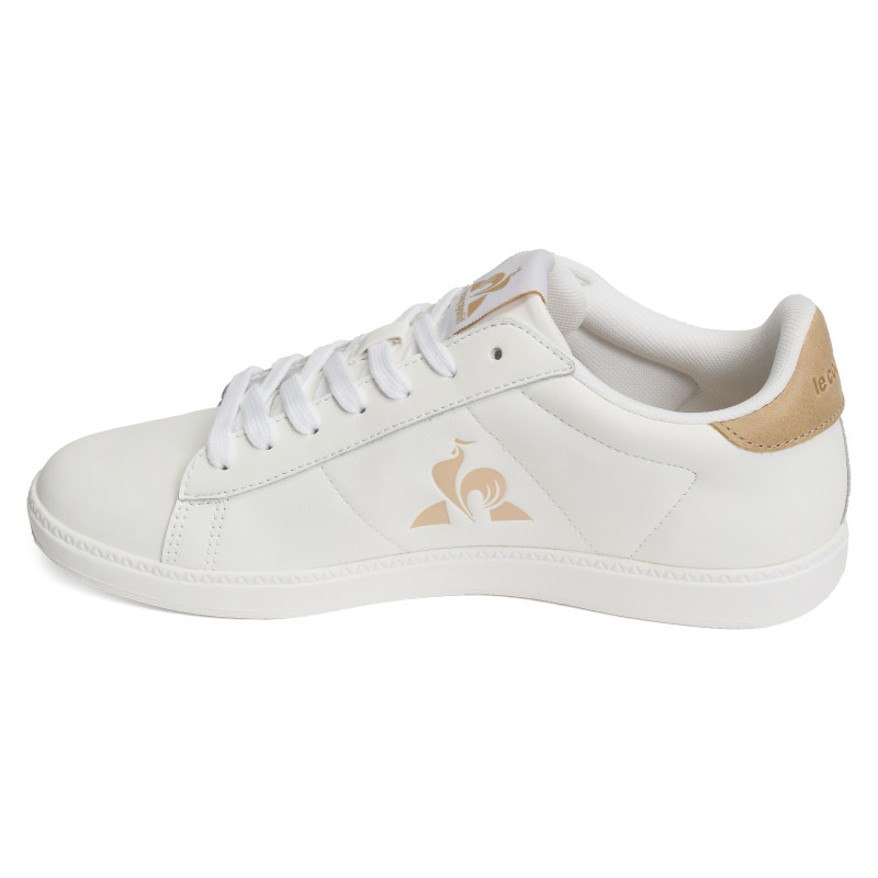 COURTSET Blanc Camel, Sneakers basses Le Coq Sportif