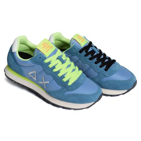 TOM FLUO Bleu, Baskets running Sun 68