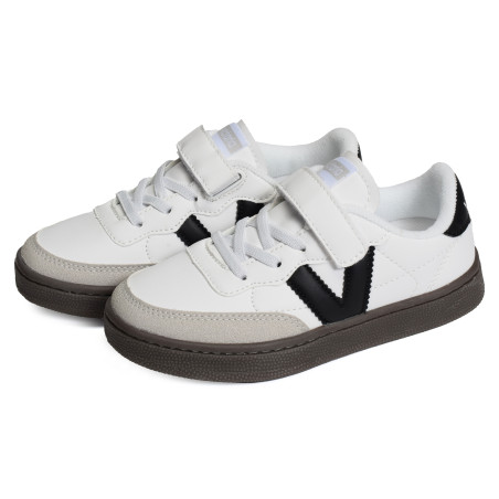 1256100 Blanc Noir, Sneakers basses Victoria