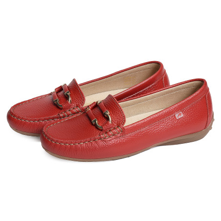 BRUNI F2156 Rouge, Mocassins Fluchos