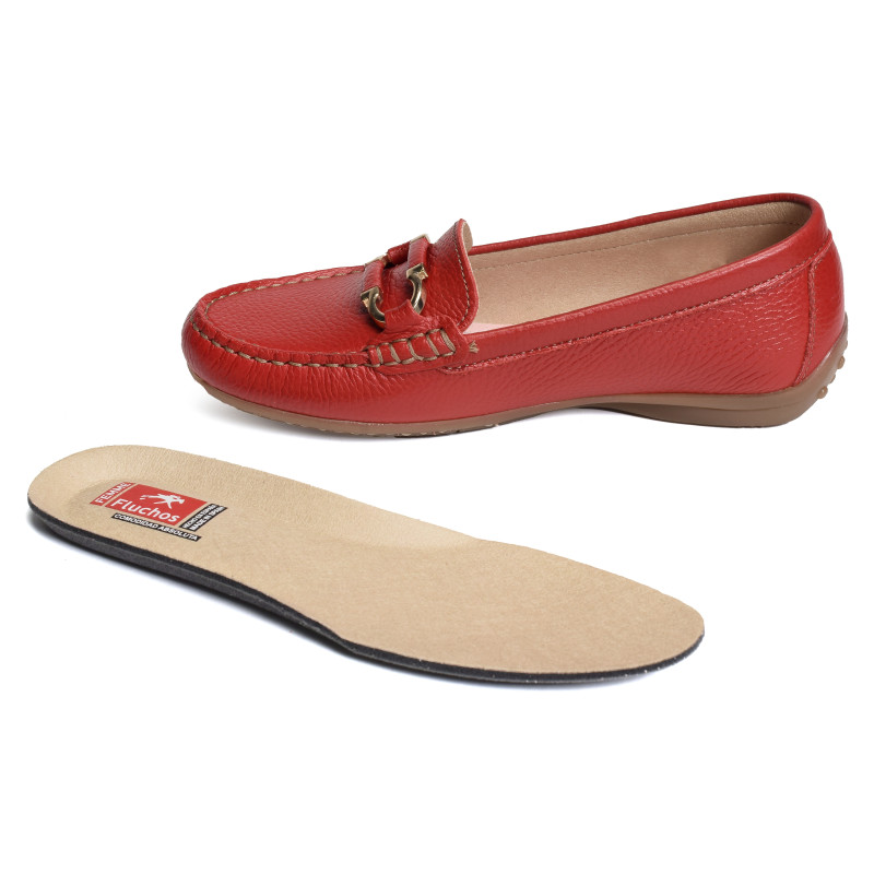 BRUNI F2156 Rouge, Mocassins Fluchos