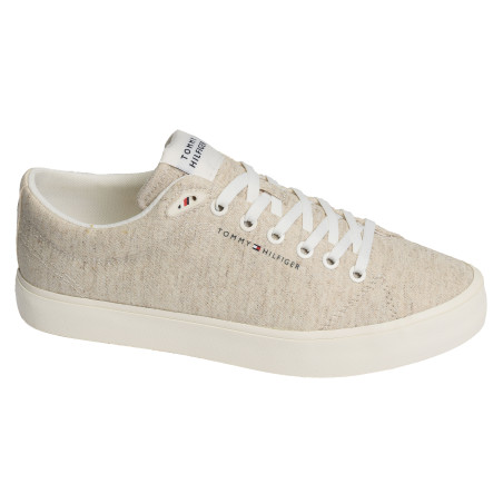 TH HI VULC LOW CORE CHAMBRAY 5389 Ecru, Chaussures basses Tommy Hilfiger