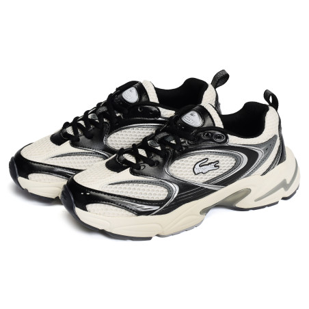 WOMENS STORM 96 2K SNEAKERS Blanc Noir, Baskets running Lacoste