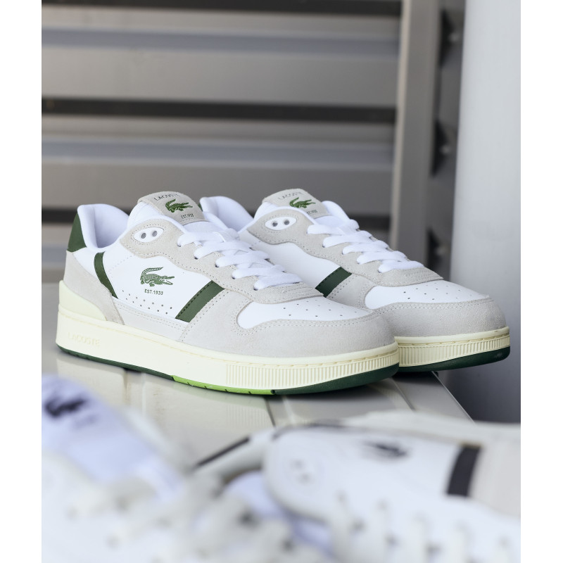 MENS TCLIP SET SNEAKERS Blanc Vert, Sneakers basses Lacoste